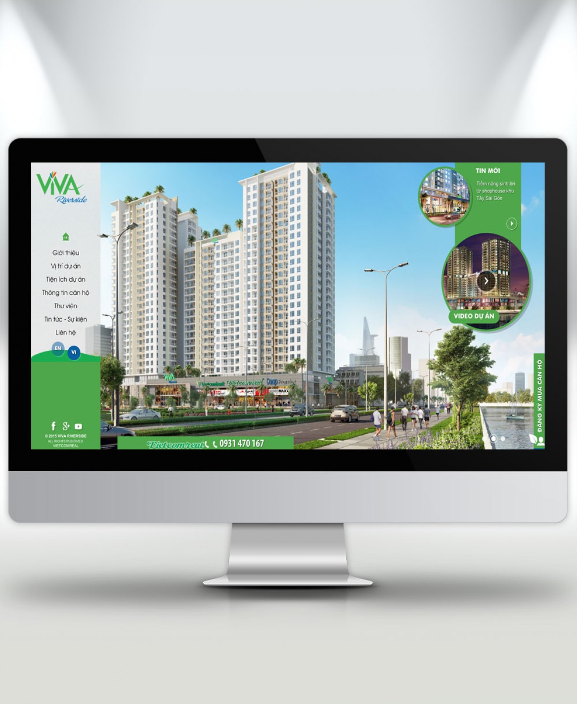 Thiết kế website bất động sản căn hộ vivariverside